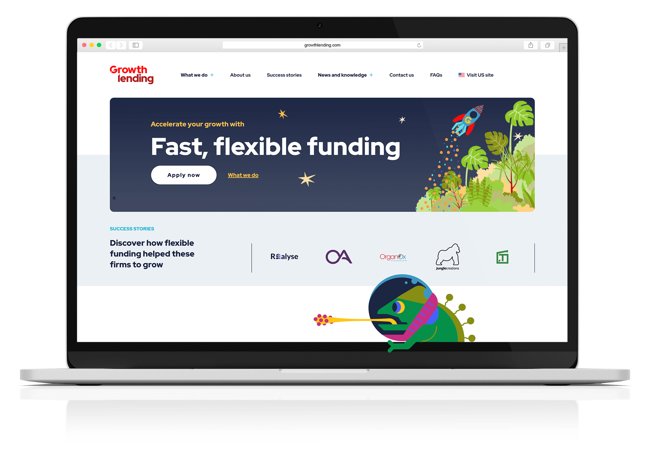 Growth Lending mockup