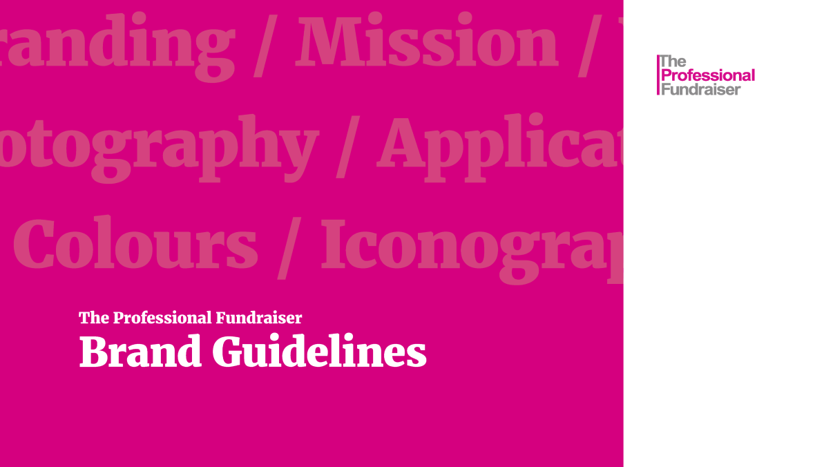 Professional Fundraiser brand guidelines