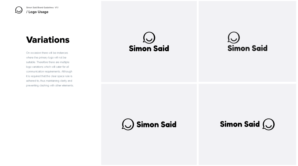 Simon Said brand guidelines